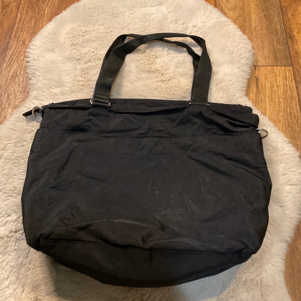 Baggalini Travel Tote‎ Purse Black Nylon Travel Lightweight 12x16 - Picture 6 of 10